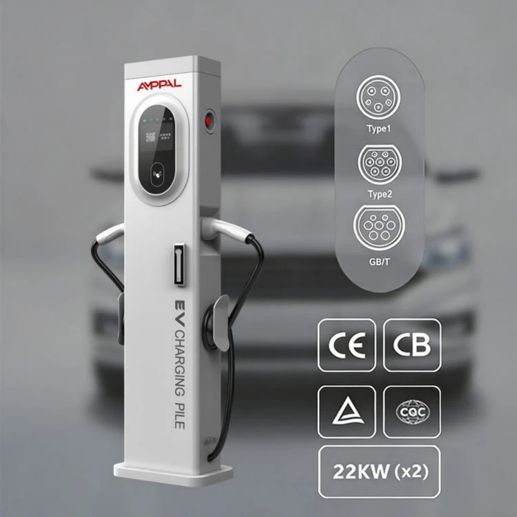 22kW Slim Tower AC EV Charger for Residential & Commercial Properties
